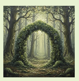 Forest archway, symbolizing soul guidance
